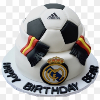 Real Madrid Fc Soccer Red Velvet Cake With An Adidas - Real Madrid, HD Png Download