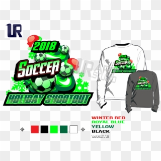 Print 2018 Soccer Holiday Shootout Tshirt Vector Design - Track And Field Shirt Design, HD Png Download