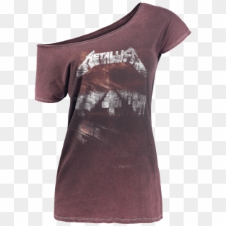 Null Mop Vintage Cover Dark Red T-shirt 368719 Dvijqbg - Camiseta Metallica Mujer, HD Png Download