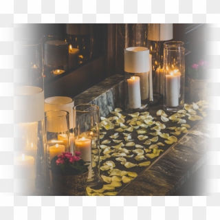 Lit Candles At Intimate Wedding Venue Toronto Couples - Candle, HD Png Download