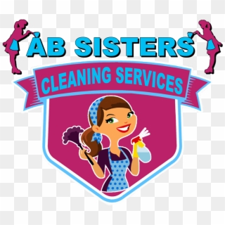 Ab Sisters Cleaning Logo - Cleaning Lady, HD Png Download