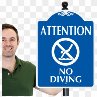 Attention Pool Sign - Sign, HD Png Download