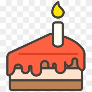 Cake With Candle Emoji Icon - เค้ก Png, Transparent Png