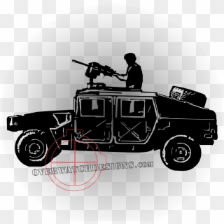 Hummer With Mk 19 Gunner Decal - Armored Car, HD Png Download