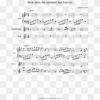 How Does A Moment Last Forever Ost Beauty And The Beast - Clip Joint Calamity Sheet Music, HD Png Download