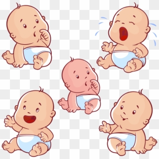Diaper Clipart Baby Clapping Hand - Illustration Of Infancy Stage, HD Png Download