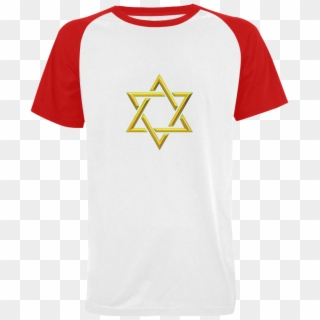 Judaism Symbols Golden Jewish Star Of David Men's Raglan - Baseball And Soccer Mom Shirts, HD Png Download