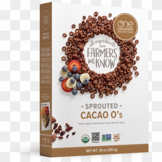 Sprouted Cacao O's - One Degree Organic Foods, HD Png Download