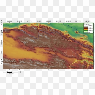 File - Demqilianshan - Qilian Shan Map, HD Png Download