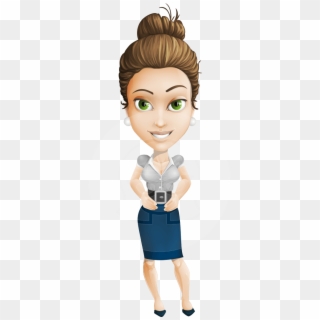 Vector Attractive Office Woman Cartoon Character - Cartoon, HD Png Download