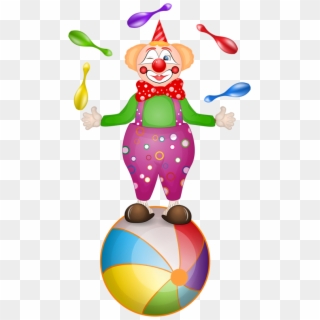 Clown Circus Cartoon Clip Art - Two Clowns Juggling, HD Png Download