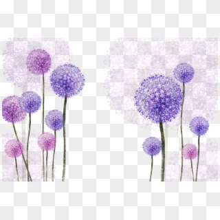 Dandelion Transparent Purple - Dandelion Flowers Purple Transparent, HD Png Download