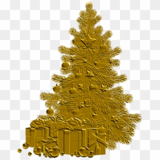 Gold Christmas Tree Decoration Png Image - Christmas Santa Claus Png, Transparent Png