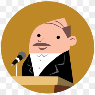 Man Giving Speech - Cartoon, HD Png Download