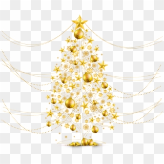 Christmastree Christmas Gold Tree - Golden Christmas Tree Png, Transparent Png