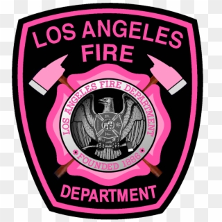 A Pink Version Of The Los Angeles Fire Department Shoulder - Los Angeles Fire Department, HD Png Download