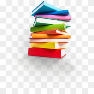 Stacked Books - Colorful Stacks Of Books, HD Png Download