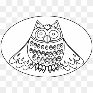Burrowing Owl Clipart Printable - Owl Coloring Snowy Owl Drawing For Kids, HD Png Download