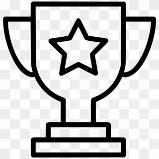 Star Trophy - - Star Trophy Clipart Black And White, HD Png Download