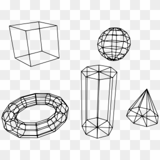 This Free Icons Png Design Of Wireframe 3d Mesh Primitives - 3d Wireframe, Transparent Png