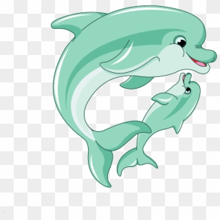 Mammal Clipart Spinner Dolphin - Dolphin Cartoon, HD Png Download