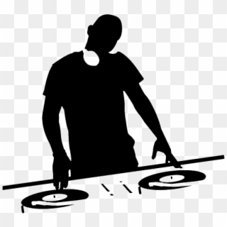 Dj Silhouette Png - Dj Vector Black And White, Transparent Png