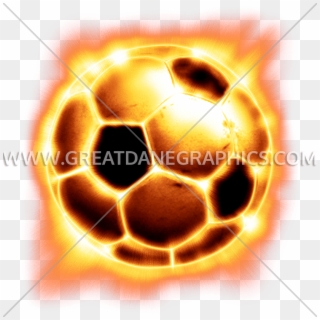 Fire Production Ready Artwork For T Shirt Ⓒ - Soccer Ball Flame Png, Transparent Png