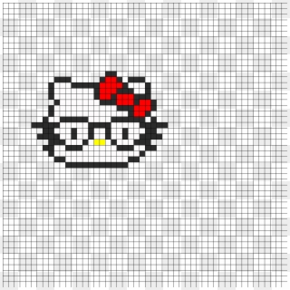 Hello Kitty Perler Bead Pattern 196220 - Perler Beads Hello Kitty Pattern, HD Png Download