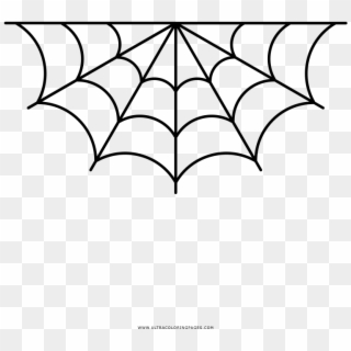corner spider web coloring page