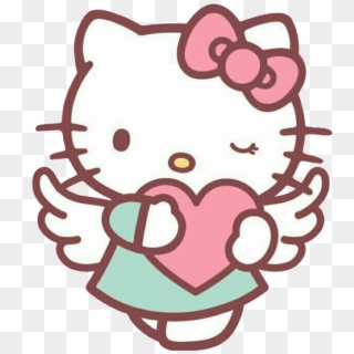 Super Cute Angel <3 - Hello Kitty Clipart Gif, HD Png Download