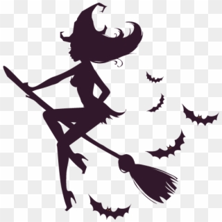 Broom Vector Silhouette - Vector Witch, HD Png Download