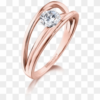 Evolym Classic Diamond Engagement Ring Rose Gold Shimansky - Shimansky Ring, HD Png Download