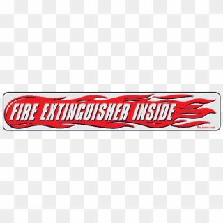 Fire Extinguisher Inside With Flames Truck Decals - Fire Extinguisher Inside, HD Png Download