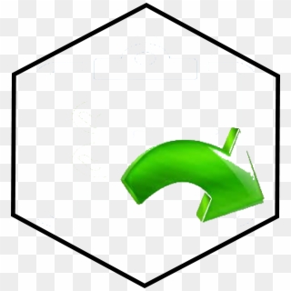 Logo Hexagono Transparente Flecha Verde - Drawing, HD Png Download