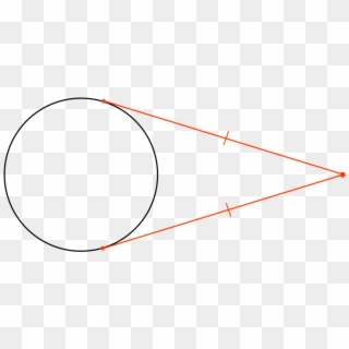 Tangents From The Same Point Are The Same Length - Circle, HD Png Download
