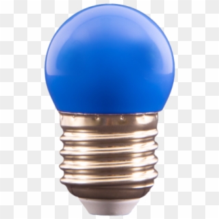 Foco Bombilla Miniatura Globo De Led Azul 1w E27 127v - Fluorescent Lamp, HD Png Download