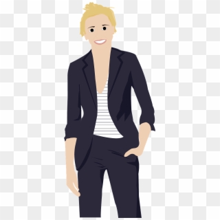 Woman Business Hipster Chick Png Image - Tuxedo, Transparent Png