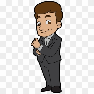 A Confident And Likeable Cartoon Businessman - Cartoon, HD Png Download