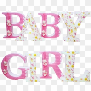 Baby Girl 3d Letters Candle Model - Baby Girl Shower 3d Png, Transparent Png