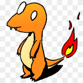 I Drew A Charmander - Cartoon, HD Png Download