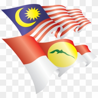 Jalur Gemilang & Umno Flag Wave - Umno Flag, HD Png Download