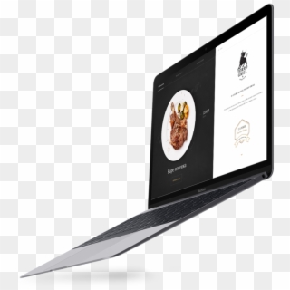 Flying Macbook Mockup - Laptop, HD Png Download