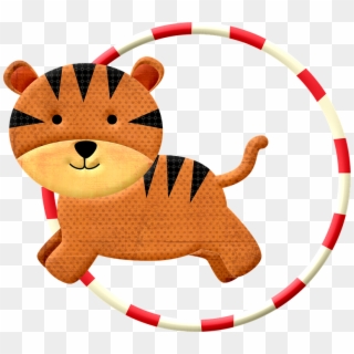 Tiger Jumping Jump Cat Circus Playful Cute - Tigre De Circo Png, Transparent Png
