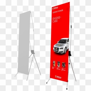X-frame Banner W/ Stand - X Banner 3d Model Free, HD Png Download