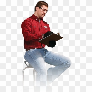 Service Guy - Sitting, HD Png Download