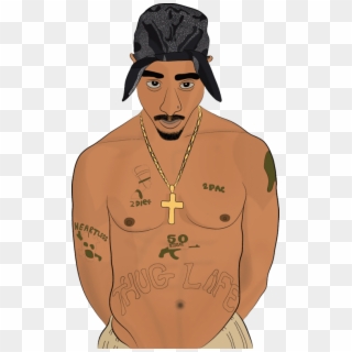 Pac Png Free Transparent Background - Cartoon Drawings Of Rappers, Png Download