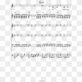 All The Small Things Sheet Music Composed By Blink - Sheet Music, HD Png Download