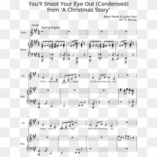 You'll Shoot Your Eye Out From 'a Christmas Story' - Dont Threaten Me With A Good Time Sheet Music Tenor, HD Png Download