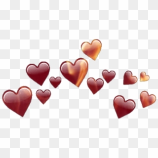 #hearts #red #fire #emoji - Corona De Corazones Negros, HD Png Download