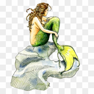 Mermaids Only Dan - Mermaid Png Watercolor, Transparent Png